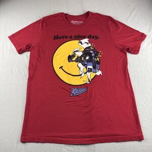 Chopping Mall Killbots T-Shirt XL Red Fright Rags Horror Movie Scary Smiley READ